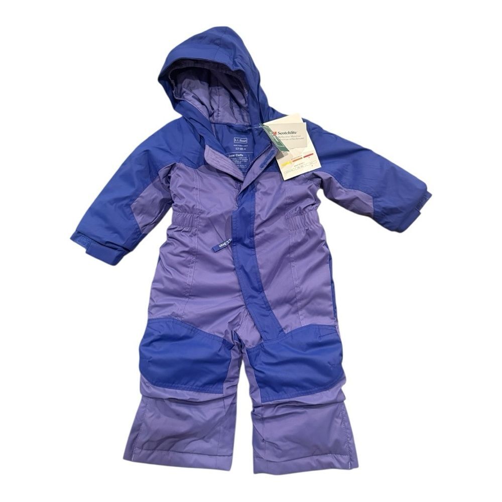 LL Bean Cold Buster Infant Snowsuit 12–18M Purple Blue NWT Thinsulate